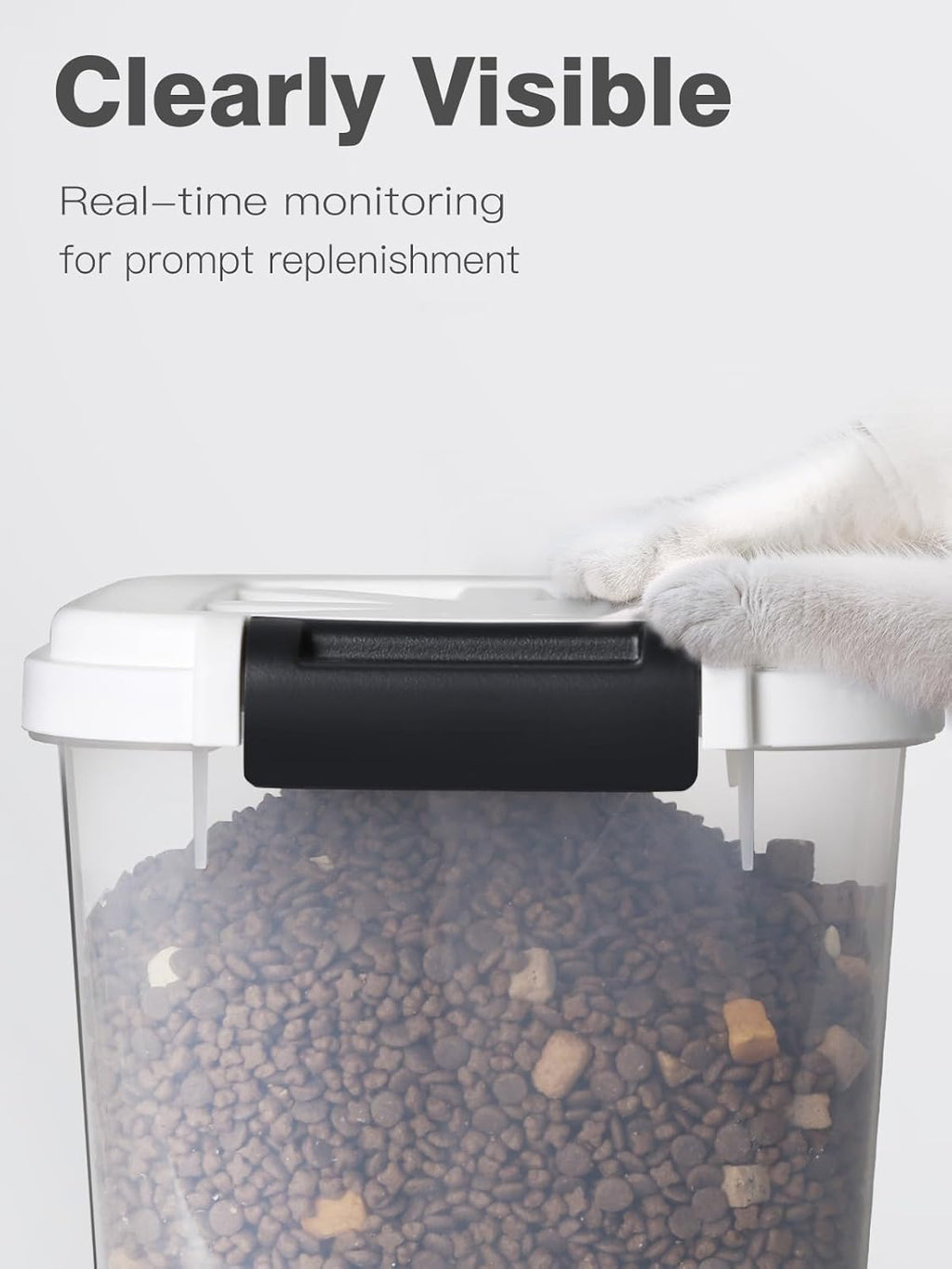 10 lbs Dog Food Storage Container Cat Treat Container with Measuring Cup,Large Dry Pet Food Storage Bin for Cereal, Birds, Rice and Grain