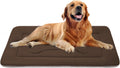 JoicyCo Large Dog Bed Soft Dog Crate Pad Mat, 42 in Non-Slip Bottom Washable Dog Sleeping Mattress Pet Beds Cat Bed Kennel Pad, Dark Brown