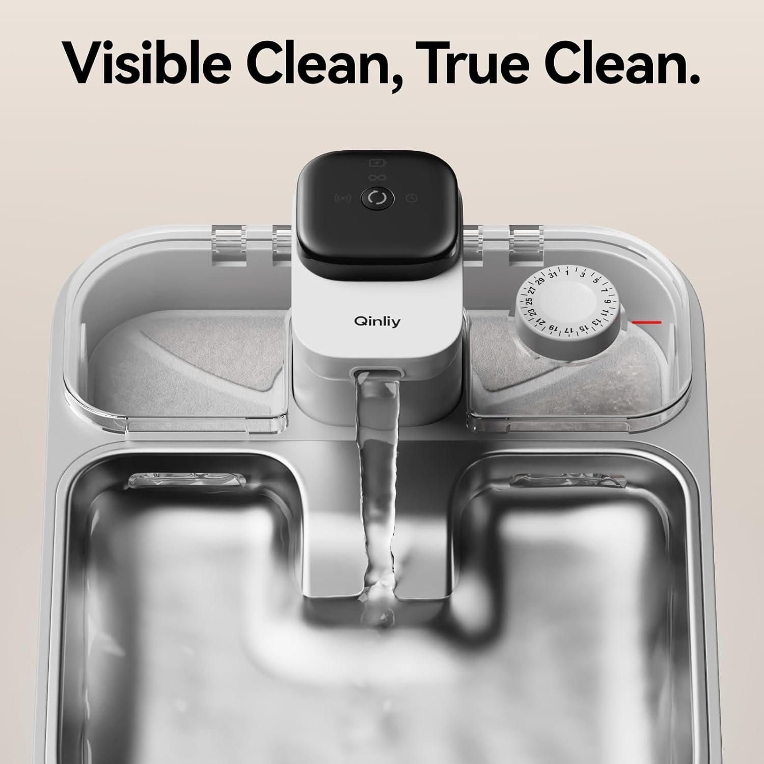 Stainless Steel Cat Water Fountain Wireless for Cats Indoor, Automatic Metal Dog Water Dispenser,Cordless Battery Operated Pet Drinking Fountain,Rechargeable Waterer with Motion Sensor 123oz, Gray