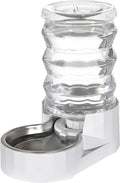 RIZZARI Pet Water Bowl Dispenser: 4L Automatic Stainless Steel Gravity Feeder - Large Capacity Ideal for Cats and Small Dogs - Indoor and Outdoor Hydration