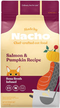 Made by Nacho Dry Cat Kibble 2lb Bag, High Protein and Grain-Friendly Premium Cat Food, Sustainably Caught Salmon and Pumpkin, Infused with Bone Broth for Hydration, Limited Ingredients, Single Bag