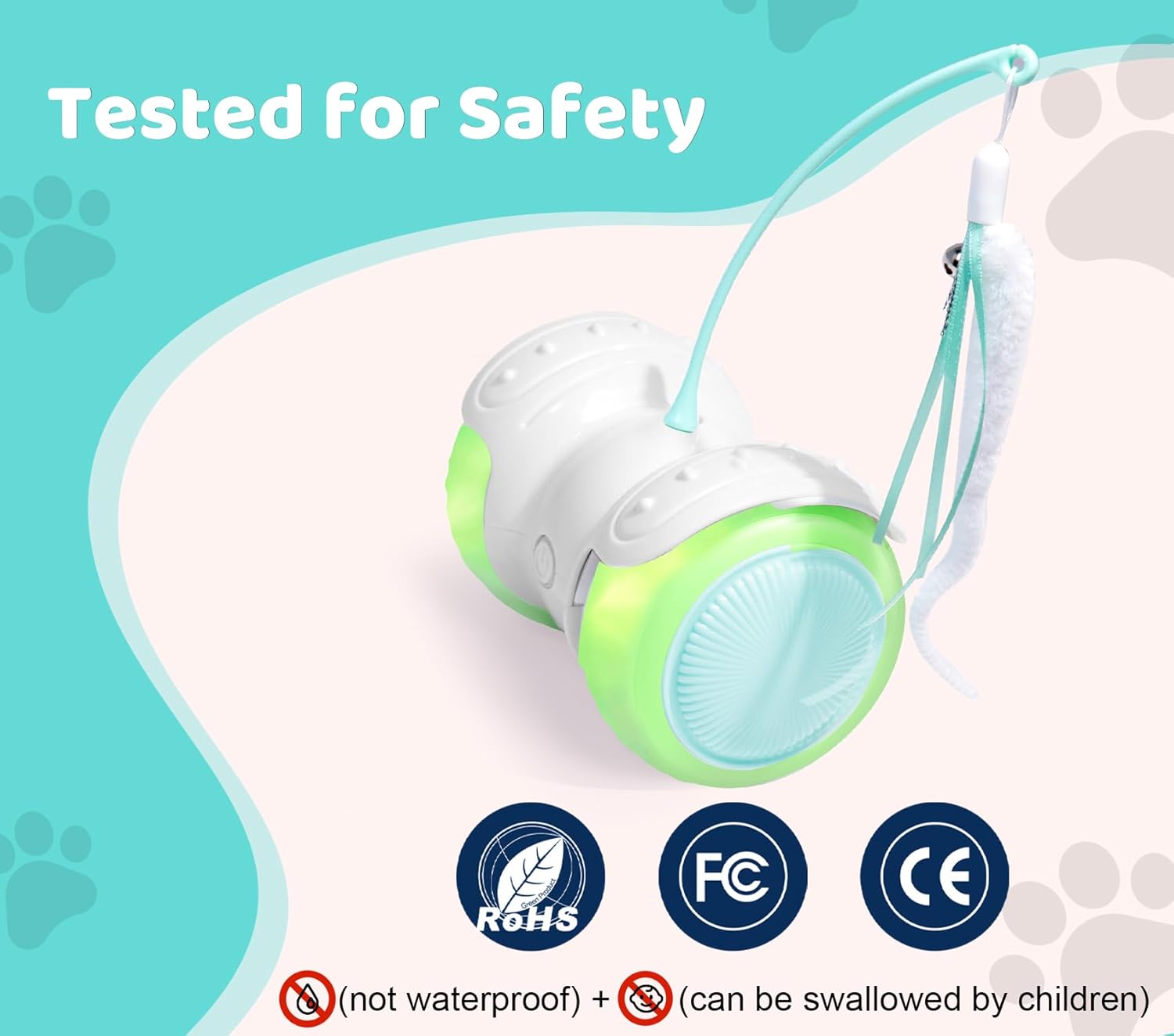 Remote Control Cat Toy with Auto Mode - Interactive Cat Toy Feather for Indoor, Moving Cats Catnip Toys & LED to Keep Bored Cats Active & Entertained