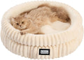 BALANCE Cat Bed Kitten Bed, Washable Round Cat Beds for Indoor Cats,Super Soft Plush Faux Fur Pet Bed for Puppy and Kitten with Anti-Slip Bottom