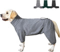 Dog Pyjamas PJS Sweater Clothes and Home Clothing Suitable for Small to Medium Breeds of Dogs, Dog Neutering Suits, Extra-Large Stretch Fabric, Four-Legged Clothes(Thin Forid Gray, L)