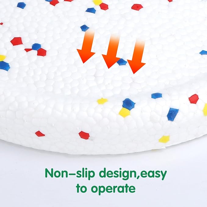 Nobleza Indestructible Fly Disc Ring Toy Set for Dog Pet, 2025 New Poncorn E-TPU Durable Puppy Fetch Outdoor Interactive Toy for Large Medium Small Aggressive Chewers, 4 PCS