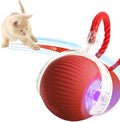 Interactive Cat Toys for Indoor Cats, Rechargeable 360° Automatic Moving Cat Toy for Bored Indoor Adult Cats, 2025 Upgraded Chase Motion Activated Kitten Toys - Red