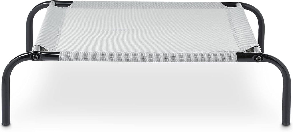 Amazon Basics Cooling Breathable Elevated Dog Bed with Metal Frame for Large Dogs, 51 x 31 x 8 Inch, Grey