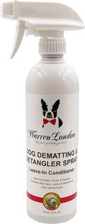 Warren London Dog Dematting & Detangling Spray | Groomer-Formulated Conditioner w/Aloe Vera & Jojoba Oil | Loosens Mats, Knots & Tangles | 16oz | Made in USA