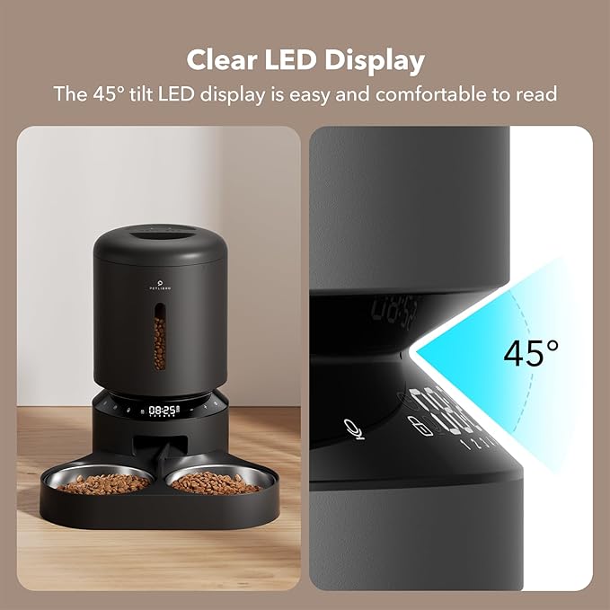 PETLIBRO Automatic Cat Feeder, Auto Pet Food Dispenser with Freshness Preservation, Timed Cats Feeders with Low Food Sensor for Dry Food, Up to 6 Meals Per Day, Granary Pet Feeder for Cats/Dogs