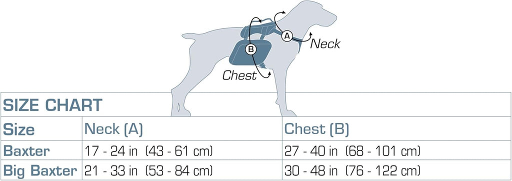 Kurgo Big Baxter Dog Backpack, Dog Saddlebag Pack for Pets, Adjustable Saddlebag for Hiking, Walking, Running, Camping, Coastal Blue