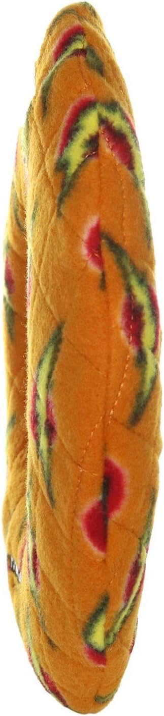 MIGHTY- NO Stuff Ring - Squeaky Plastic Core. 2-in-1 Toy. Made Durable, Strong & Tough. Interactive Play (Tug, Toss & Fetch). It Floats (Orange, Large)