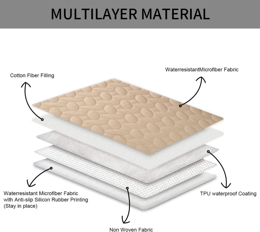 Ameritex Pet Bed Cover Dog Bed Blanket for Sofa and Furniture Waterproof New Pattern Design (30x70 Inch, Beige)