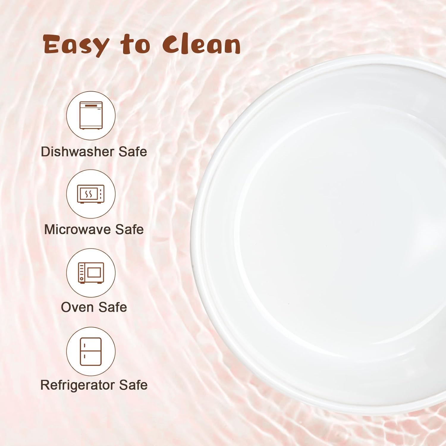 SPUNKYJUNKY Ceramic Elevated Dog Bowl Set with Acacia Wood Stand for Food and Water for Large Dogs (60.87 OZ, White, Dog Paw Pattern)