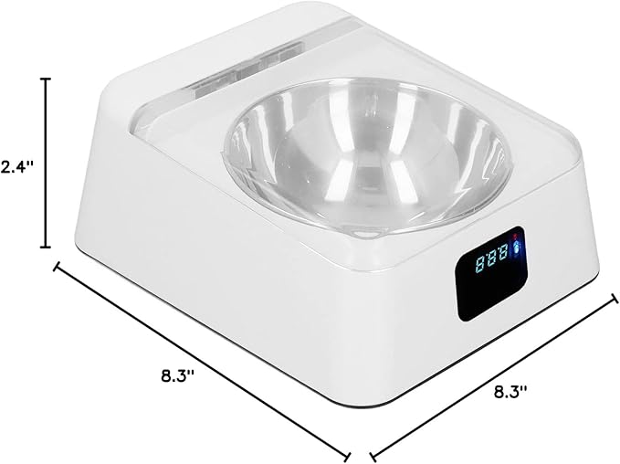 Automatic Pet Feeder, 350ml Induction Lid Opening Smart Dog Cat Bowl Prevent Food Pollution Pet Food Dispenser, 0.5 to 1M Sensing Distance Automatic Watering Bowl for Small Medium Pet