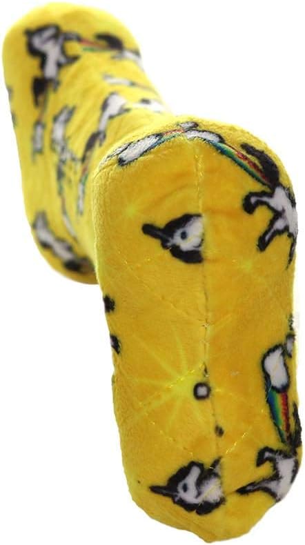 MIGHTY- NO Stuff Bone– Squeaky Plastic Core. 2-in-1 Toy. Made Durable, Strong & Tough. Interactive Play Dog Toy (Tug, Toss & Fetch). It Floats. (Unicorn, Large 2 Pack)