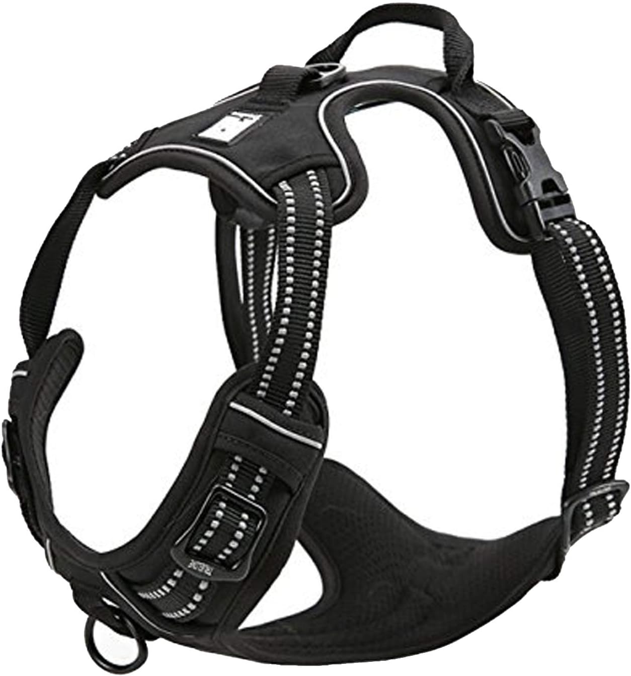 TRUE LOVE Truelove Adjustable No-Pull Dog Harness Reflective Pup Vest Harnesses Comfortable Control Brilliant Colors TLH5651(Black,XS)