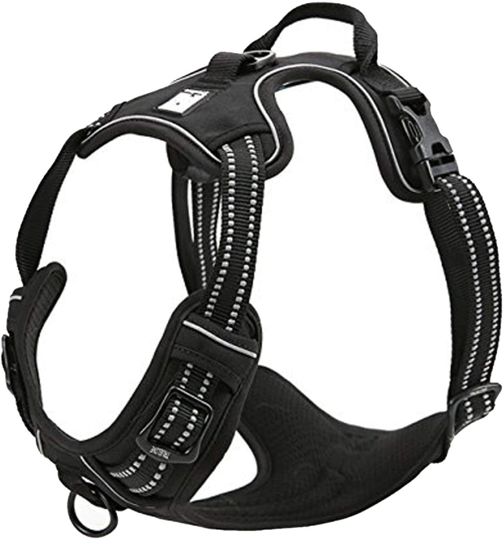 TRUE LOVE Truelove Adjustable No-Pull Dog Harness Reflective Pup Vest Harnesses Comfortable Control Brilliant Colors TLH5651(Black,S)