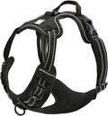 TRUE LOVE Truelove Adjustable No-Pull Dog Harness Reflective Pup Vest Harnesses Comfortable Control Brilliant Colors TLH5651(Black,S)