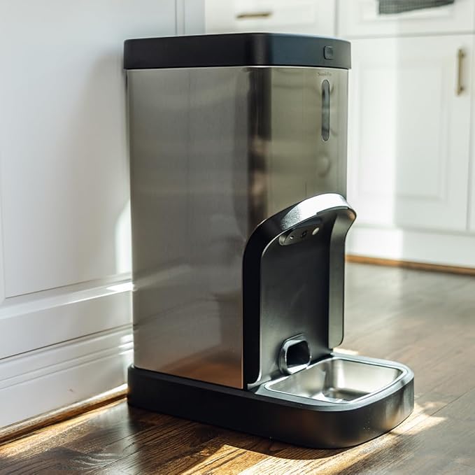 SMARTFeeder Large Capacity Automatic Dog and Cat Feeder – Stainless Steel Pet Food Dispenser with Wi-Fi App, Scheduled Feedings, Portion Control, HD Camera, Speaker & Microphone