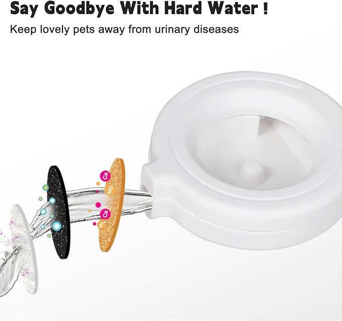 RIZZARI Large Dog Water Dispenser: Stainless Steel Pet Water Bowl - 9L Black Stainless Steel Automatic Pet Gravity Feeder with Filter Indoor/Outdoor