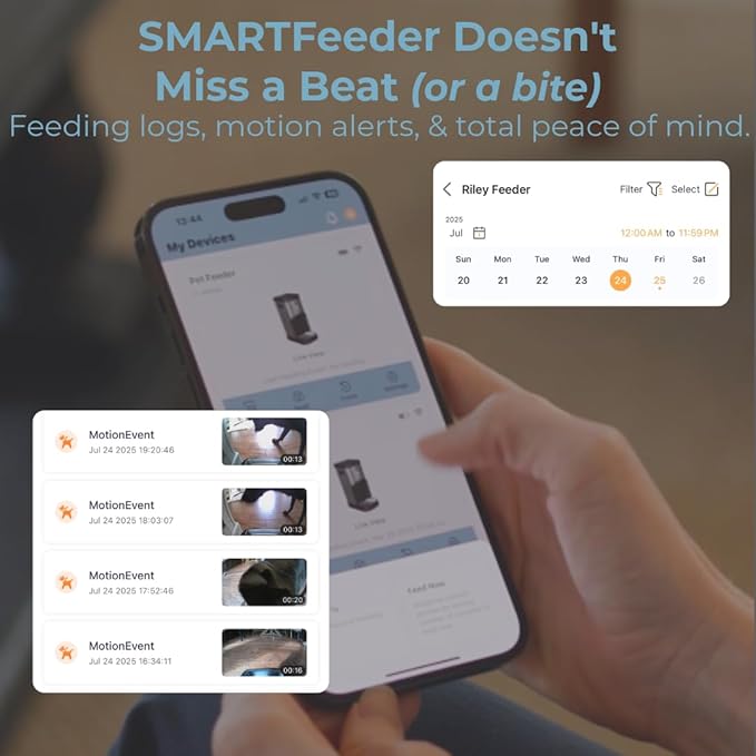 SMARTFeeder Large Capacity Automatic Dog and Cat Feeder – Stainless Steel Pet Food Dispenser with Wi-Fi App, Scheduled Feedings, Portion Control, HD Camera, Speaker & Microphone
