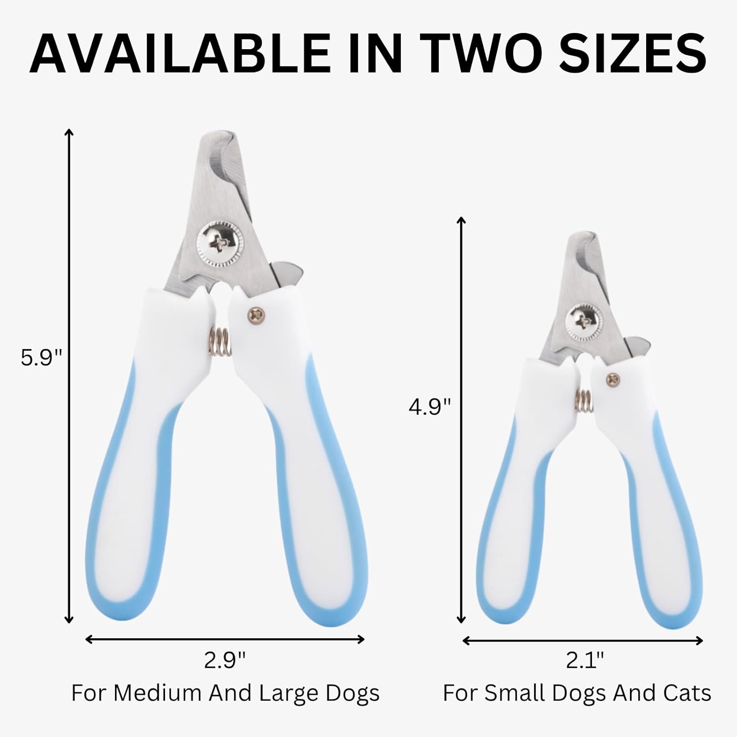 AIXINPET Dog & Cat Nail Clippers and Trimmers - with Free Nail File, Protective Guard to Avoid Over Cutting, Extra Sharp Blade - Suitable for Small to Large Dogs, Puppies, Birds and Rabbits (Large)