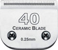 #40 Blades Dog Grooming Clipper Replacement Blades Compatible with Andis/Wahl/Oster Dog Clippers,Detachable Ceramic Blade & Stainless Steel Blade,Size #40 Cut Length 1/100"(0.25mm)
