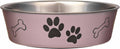 Loving Pets Bella Dog Bowls- Stainless Steel Dog & Cat Bowls - Spill Proof Dog Food Bowl, Cat Bowl, Puppy Essentials & Pet Supplies Great for Home & Travel (X-Large 65-100lbs, Grape)