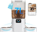 5G WiFi Automatic Cat Feeder with Two HD Camera: 7L Automatic Dog Feeder with Night Vision, Auto Cat Food Dispenser for Multiple Pet, Detachable for Easy Cleaning - 29 Cup
