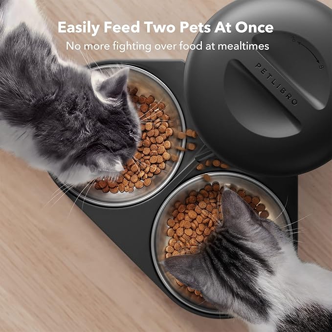 PETLIBRO Automatic Cat Feeder, Auto Pet Food Dispenser with Freshness Preservation, Timed Cats Feeders with Low Food Sensor for Dry Food, Up to 6 Meals Per Day, Granary Pet Feeder for Cats/Dogs