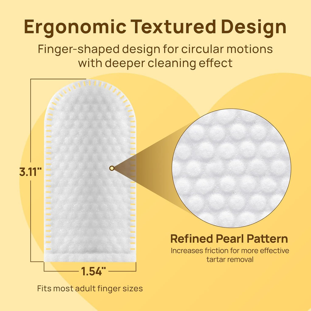 HICC PET Teeth Cleaning Wipes for Dogs & Cats, Remove Bad Breath by Removing Plaque and Tartar Buildup No-Rinse Dog Finger Toothbrush, Disposable Gentle Cleaning & Gum Care Pet Wipes, 100 Counts