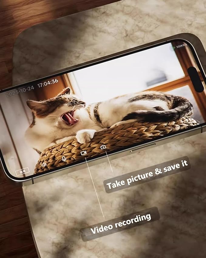 Automatic Cat Feeder, Camera Auto 2 Cats Dispenser 5L Microchip WiFi 2.4G&5G Timed Dual Pet Smart APP Dry Food Self Feeding Container Station (White)