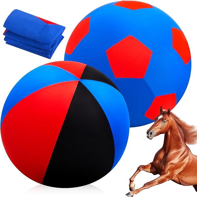 2 Pcs 30 Inch Horse Ball Covers Please Watch VCR for How to Inflation Mega Herding Play Covers for Horse Herding Ball(Classic Style)