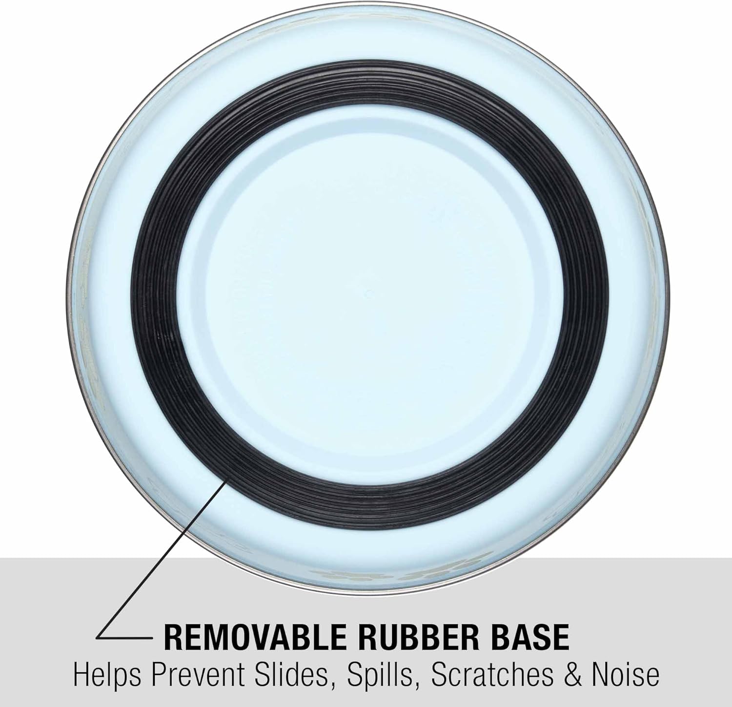 Loving Pets Bella Dog Bowls- Stainless Steel Dog & Cat Bowls - Spill Proof Dog Food Bowl, Cat Bowl, Puppy Essentials & Pet Supplies Great for Home & Travel (Medium 20-25 lbs, Murano Blue)