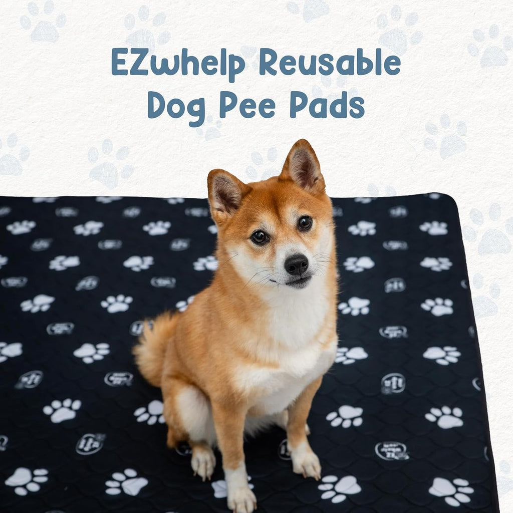 EZwhelp Reusable Dog Pee Pads, Washable Waterproof Mats for Dog Potty Training or Whelping Pads, 48x48 Inch, 2 Pack