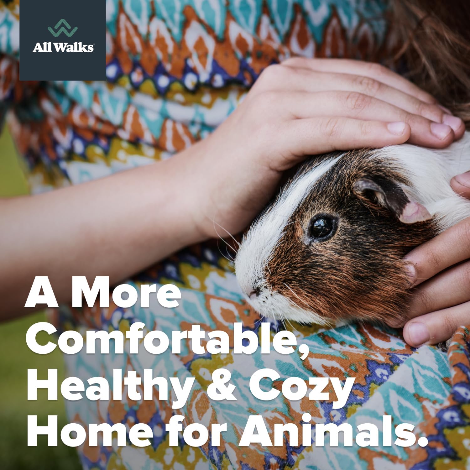 All Walks 40 Liter Hemp Bedding for Chicken Coops, Guinea Pigs, Hamsters, Rabbits, and Other Small Animals - 100% Natural, Superior Odor Control, Sustainably Sourced Pet Bedding - Made in America