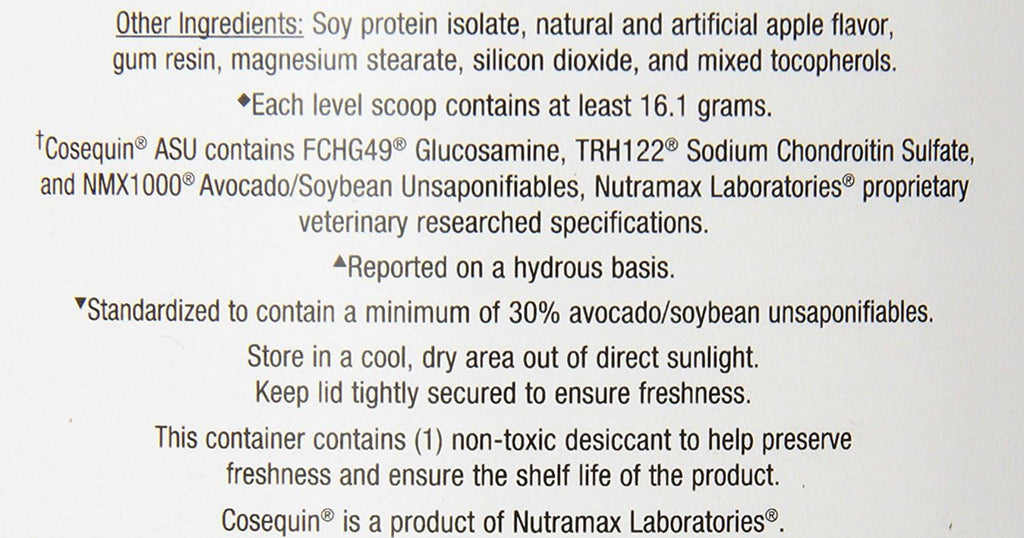 Nutramax Cosequin ASU Joint Health Supplement for Horses - Powder with Glucosamine, Chondroitin, ASU, and MSM, 1320 Grams