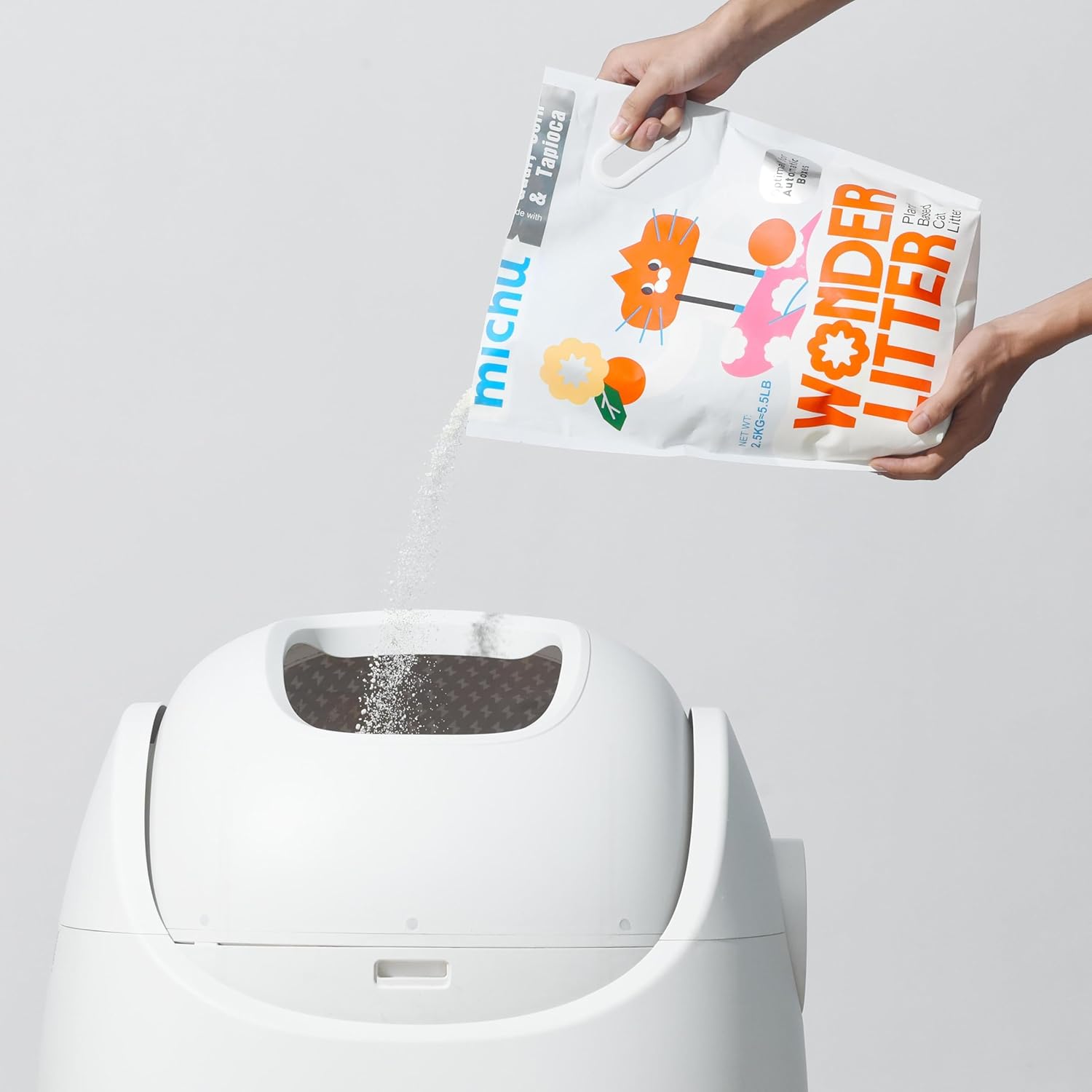 Tofu Cat Litter Natural Clumping Tofu Cat Litter 5.5lb/88oz 5 Scents (Peach + Wonder Litter, 2 Pack)