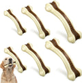 Sosation 6 Pcs Dog Toys for Aggressive Chewers Nylon Beef Flavor Bones Tough Puppy Teething Toys Puppy Chew Bones for Large Medium Small Breed Dogs Puppies Pets Chew Toys(Small Medium Large)