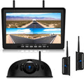 10.1" RV Backup Camera Wireless System Plug and Play, Pre-Wired for Furrion RV Trailer Camper Motorhome, HD 1080P Split-Screen DVR Monitor with 1 Rear View & 2 Side View Cameras, BY503