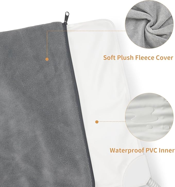 Pet Heating Pad for Cats and Dogs, 28 x 16 Inch Heated Cat Bed, Auto Temperature Control, Waterproof, Electric Mat