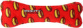 MIGHTY- No Stuff Bone-Red– Squeaky Plastic Core. 2-in-1 Toy. Made Durable & Floats, Strong & Tough. Interactive Play Dog Toy (Tug, Toss & Fetch)