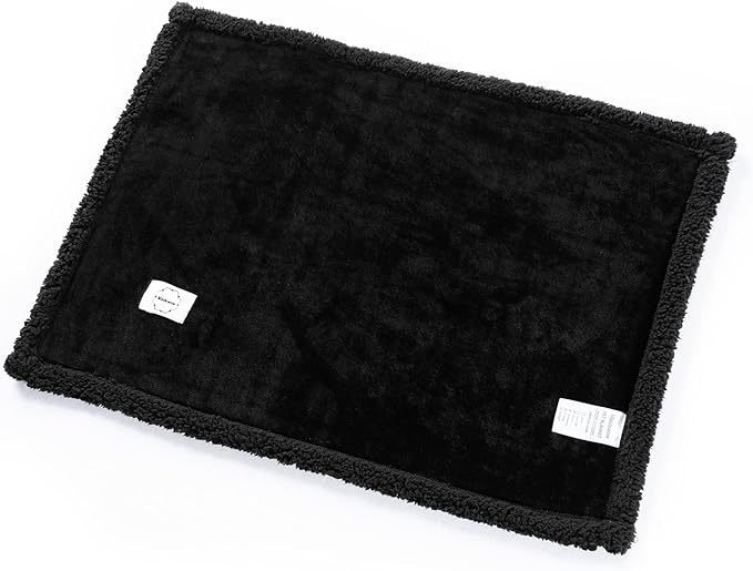 Waterproof Dog Throw Blanket for Couch Black Pet Blankets for Small Doggie Cat Fluffy Calming Sofa Covers Puppy Washable Cats Jacquard Fleece Blanket for Warm-Black,XS-28x20in