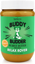 Relax Rover Buddy Budder (Stress + Anxiety), 100% Natural Dog Peanut Butter, Dog Supplment, Made in USA 17oz