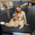 Back Seat Extender for Dogs, Dog Car Seat Cover for Back Seat Supports 420lbs, Hard Bottom Backseat Extender for Dogs, Waterproof Dog Hammock for Car, SUV, Truck Black