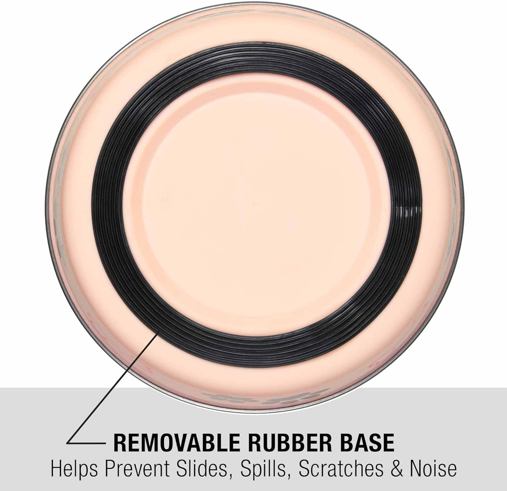 Loving Pets Bella Dog Bowls- Stainless Steel Dog & Cat Bowls - Spill Proof Dog Food Bowl, Cat Bowl, Puppy Essentials & Pet Supplies Great for Home & Travel (Small 10-20 lbs, Paparazzi Pink)