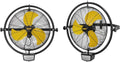 HiCFM 20" Remote Control Wall Mounted Fan, 5000 CFM High Velocity 3-Speed Oscillating Wall Fans with Timer for Industrial, Commercial, Warehouse, Garage, Gazebo and Patios - UL Listed, 2 Pack