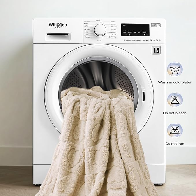 Luciphia Small Dog Blanket Washable Pet Bed Cover Soft Fluffy Puppy Blanket with Premium Fleece 300GSM Cozy Calming Cat Blankets for Indoor Cats Beige 57x40 inch