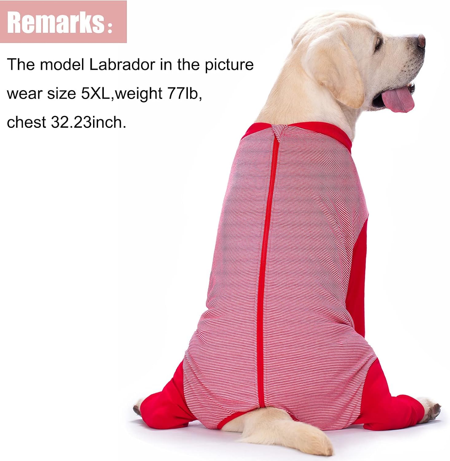 Yeapeeto Dog Onesie Surgery Recovery Suit for Large Medium Bodysuit Dogs Pajamas PJS Full Body for Shedding, Prevent Licking, Wound Protection, Cone Alternative (6X-Large (Pack of 1), Red)