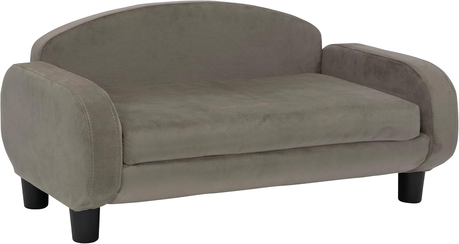 Paws & Purrs Cat Sofa Bed, Pet Couch for Indoor Cats Elevated Cat Beds with Removable Washable Mattress Cover for Kitten, Puppy or Small Animal- 31.5" Wide, Ash